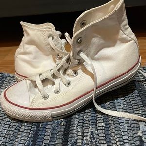 High top white converse size 7.5